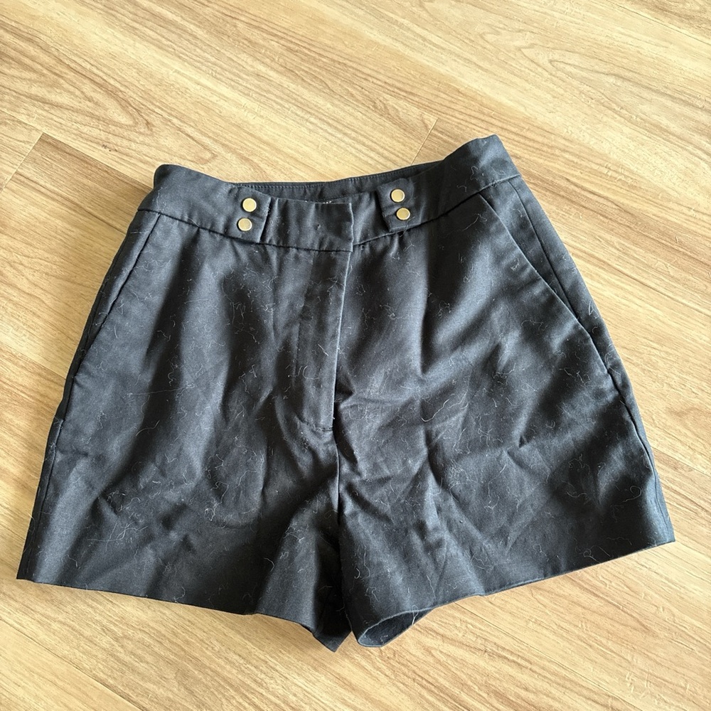 Zara Black High Waist Shorts Tailored Design